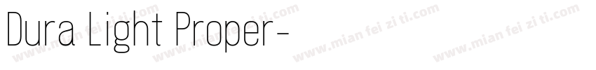 Dura Light Proper字体转换